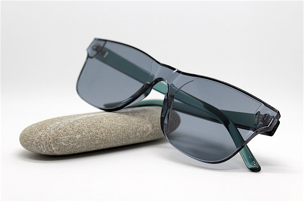 Occhiali Da Sole Uomo Oversize Con Lenti Trasparenti - Stile Hip Hop, Moda, UV400, Nero - Foto 3