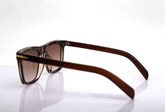 Square classic sunglasses man brown frame gradien… - image 5