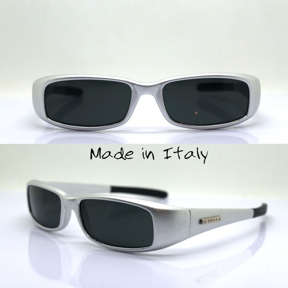MADE IN ITALY small low rectangular sunglasses ma… - image 3
