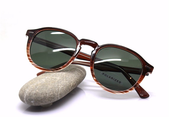 POLARIZED Round oval classic sunglasses man woman… - image 9