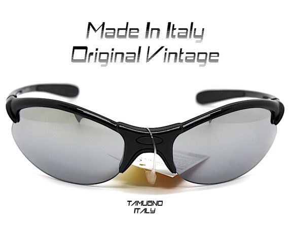 MADE IN ITALY wrap oval semi-rimless sunglasses m… - image 5