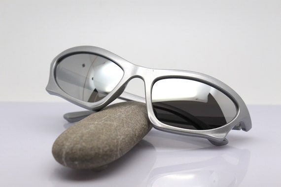 Wrap oval dynamic facet rectangular Sunglasses ma… - image 8