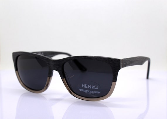 HENKO square rectangular classic sunglasses man b… - image 4