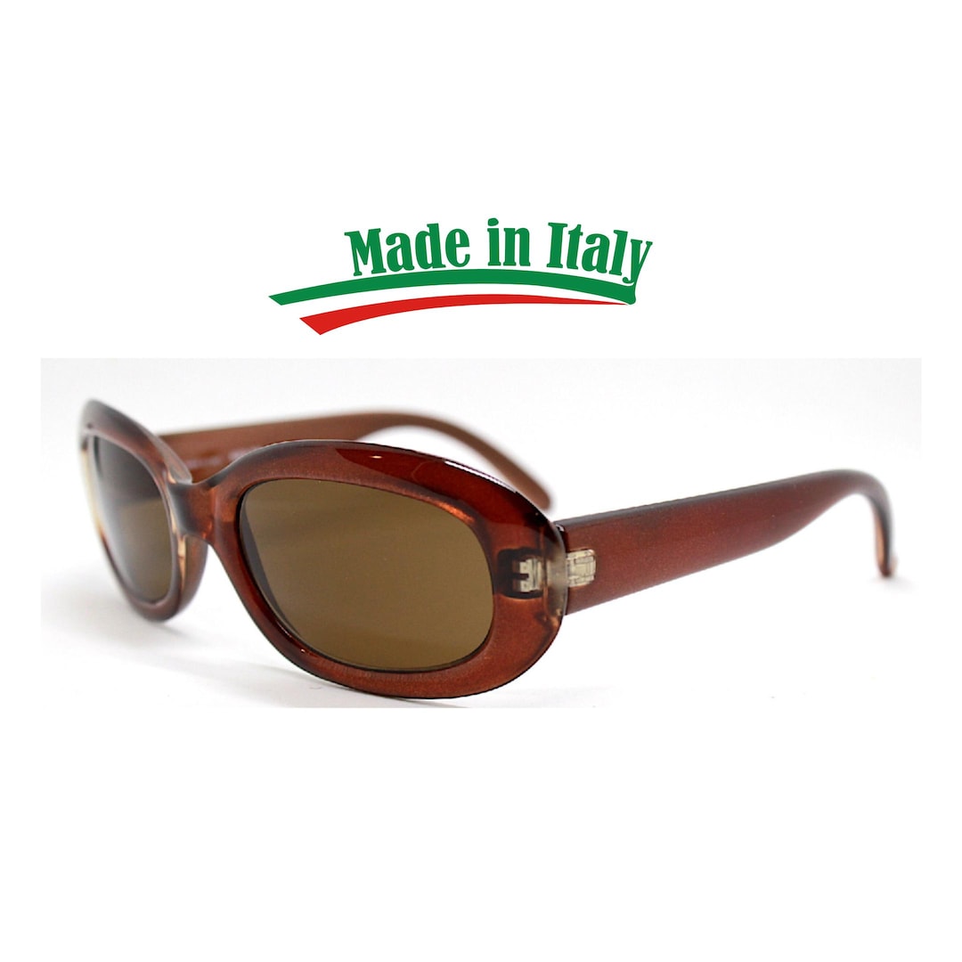 Made in Italy Vintage Pearlescent Rectangular Sunglasses Champagne Black New STARRING made in Italy, Vintage rectangular sunglasses men  main image 2