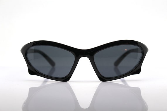Wrap oval dynamic facet rectangular Sunglasses ma… - image 5