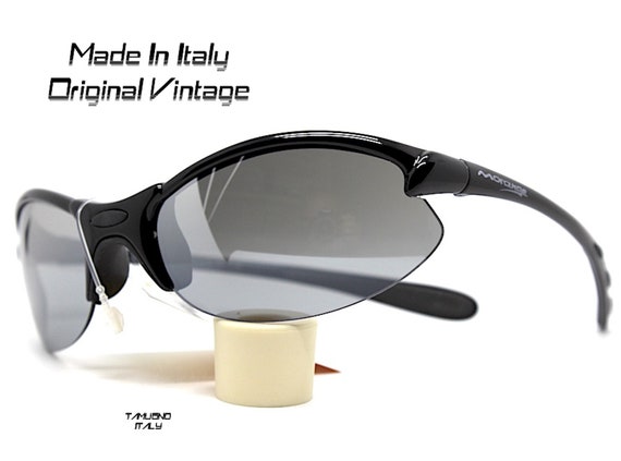 MADE IN ITALY wrap oval semi-rimless sunglasses m… - image 4