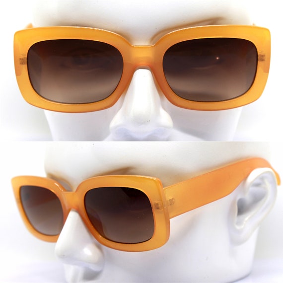 Classic squared rectangular sunglasses woman crys… - image 6