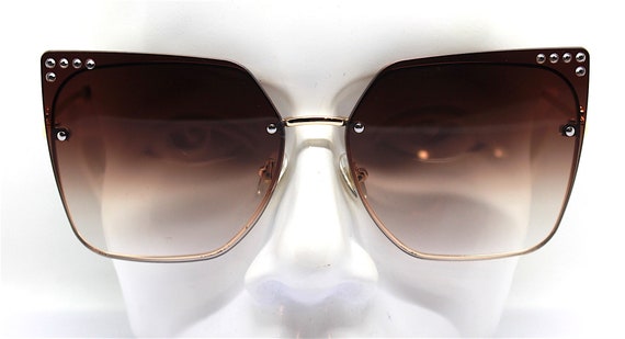 Big oversize square cat eye butterfly sunglasses … - image 4