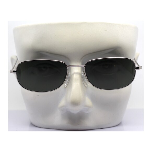 SMALL SIZE SUNGLASSES man rectangular oval silver… - image 5