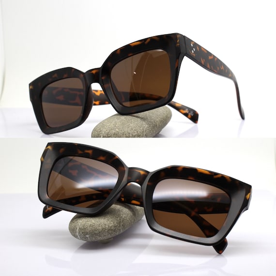 WOMEN'S SUNGLASSES Square butterfly rectangular a… - image 1