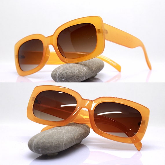 Classic squared rectangular sunglasses woman crys… - image 5