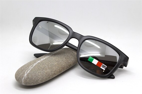 MADE IN ITALY Square classic sunglasses man dark … - image 3