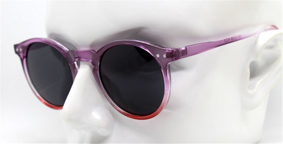 Round classic sunglasses man woman transparent pu… - image 10