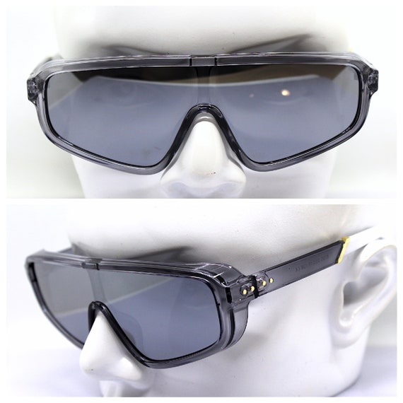 Mask oversize triangular rectangular sunglasses m… - image 6
