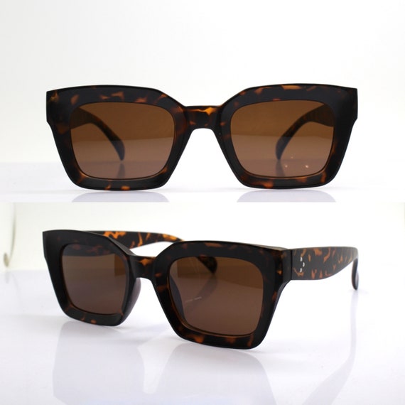 WOMEN'S SUNGLASSES Square butterfly rectangular a… - image 8