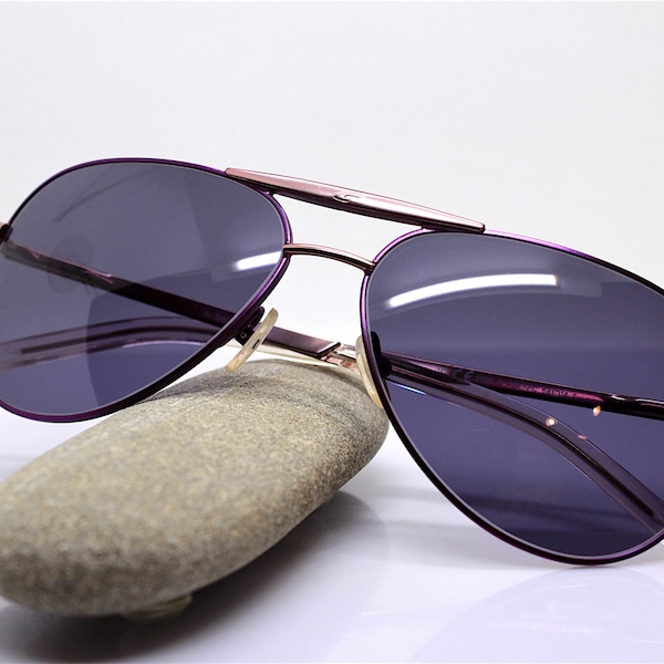 CARRERA SIGN 3 Drop oval sunglasses man woman aviator pilot purple tone-on-tone metal frame purple/blu lens, Purple drop sunglasses