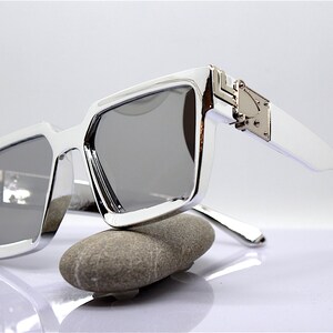 Men Sunglasses Silver Mirror Lens Elegant Design Luxury Hip Hop