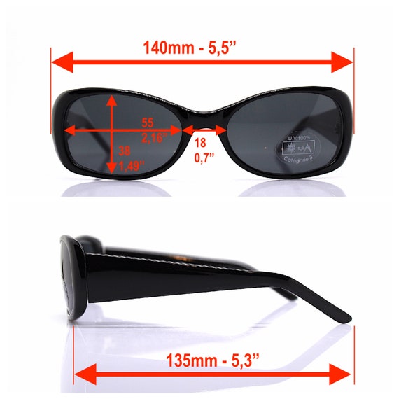 Rectangular oval cat eye classic sunglasses women… - image 2