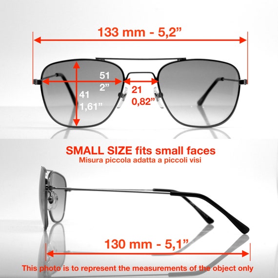 PILOT SQUARE SUNGLASSES men small glasses gunmeta… - image 2