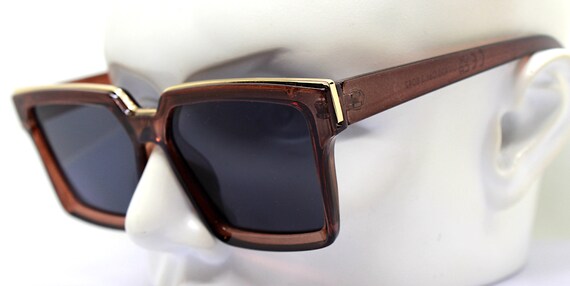 Classic oversize square sunglasses man woman tran… - image 10