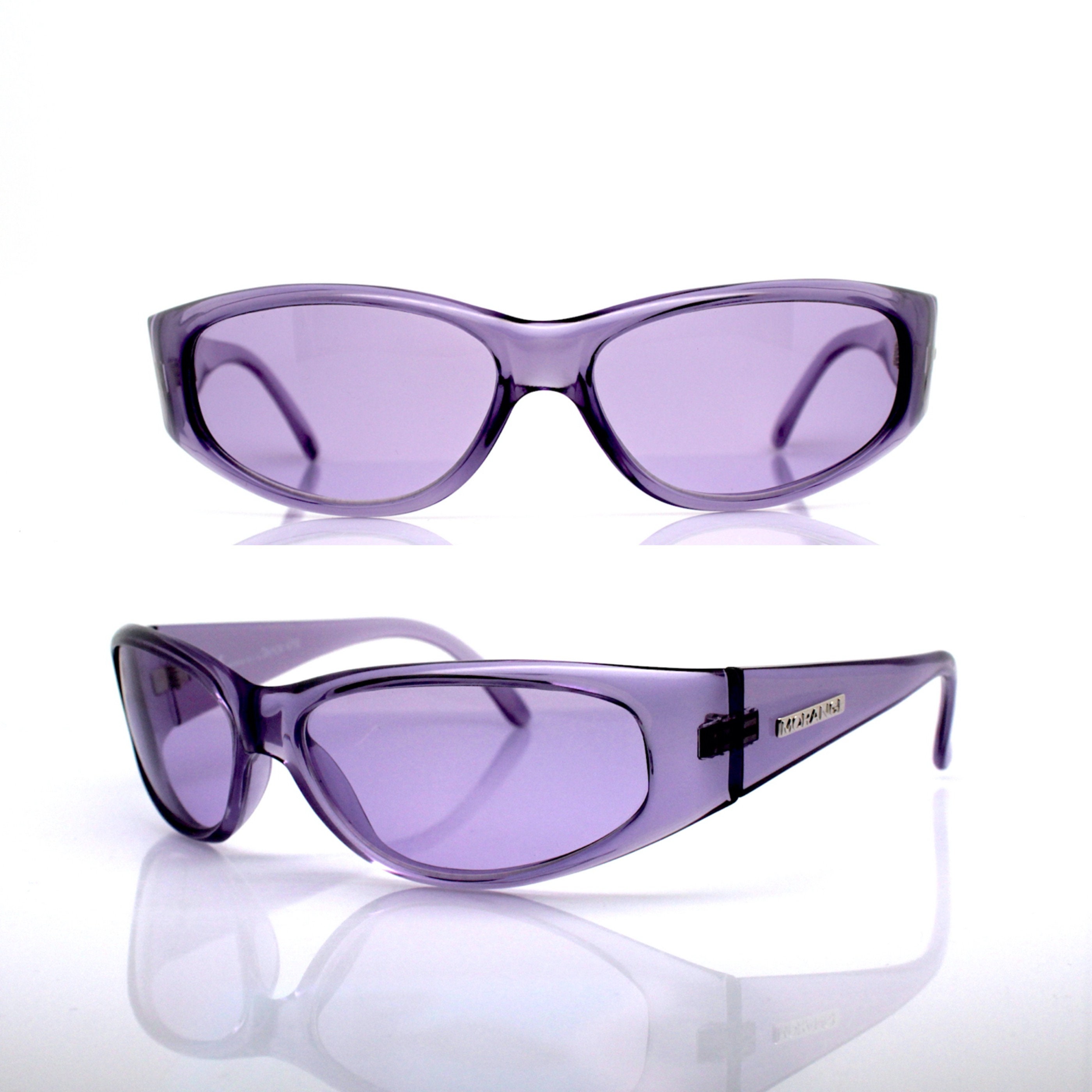 Y2k-style Sporty Wrap-around Sunglasses Transparent Light Purple