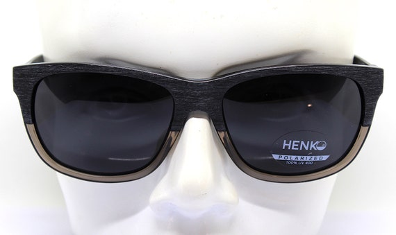 HENKO square rectangular classic sunglasses man b… - image 9
