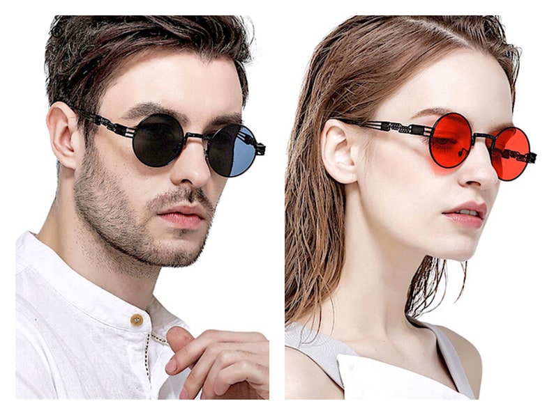 ZeroUV Occhiali Da Sole Rotondi Uomo - Modello Classico Vintage, Montatura Tonda Unisex