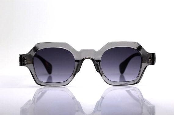 SUNGLASSES MAN WOMAN classic thick faceted octago… - image 3