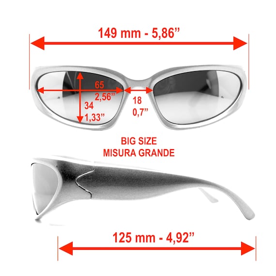 Wrap oval cat eye rectangular Sunglasses man woma… - image 2
