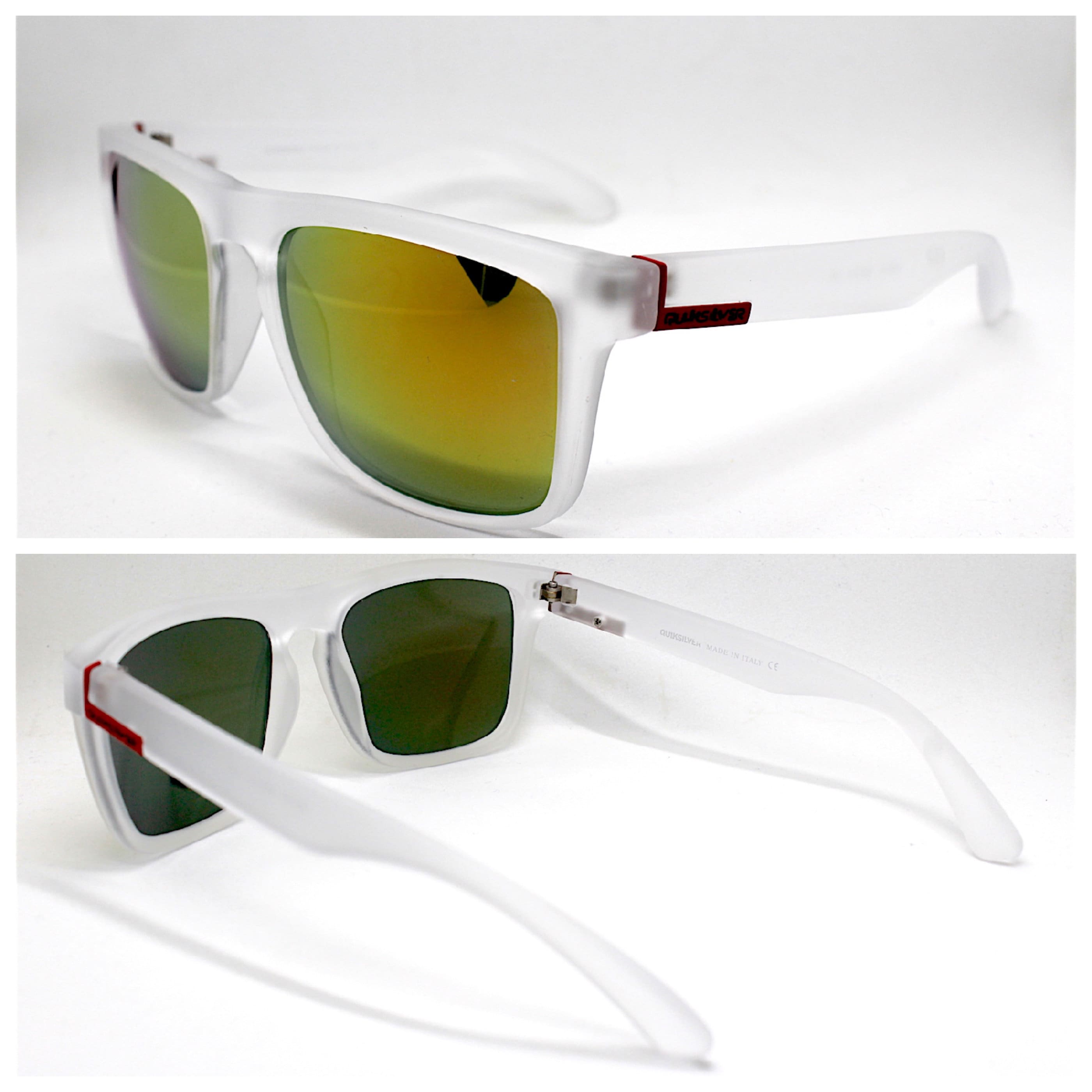 Occhiali da sole uomo quadrato classico sportivo bianco ghiaccio