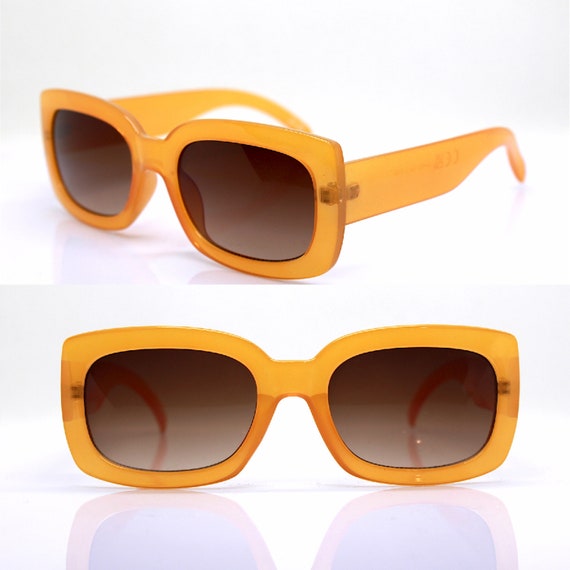 Classic squared rectangular sunglasses woman crys… - image 3