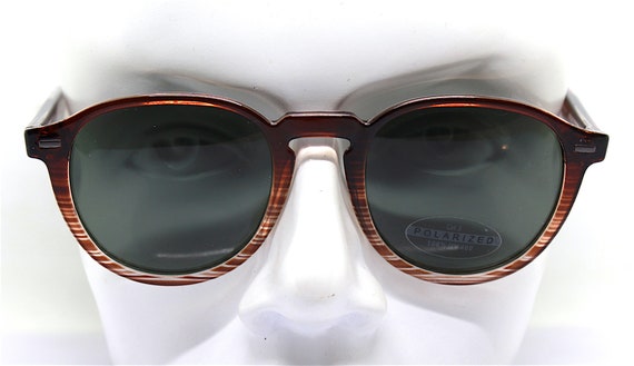 POLARIZED Round oval classic sunglasses man woman… - image 3