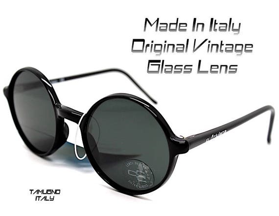 Made in Italy gafas de sol redondas hombre mujer negro - España