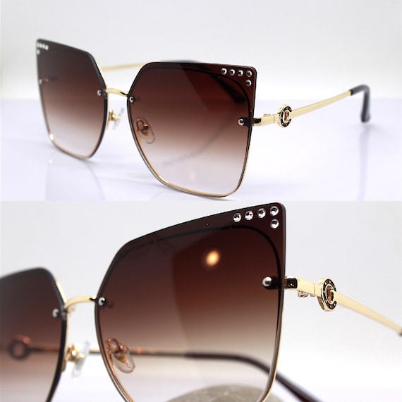 Big oversize square cat eye butterfly sunglasses … - image 3