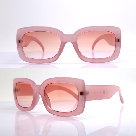 WOME'S SUNGLASSES squared rectangular frame recyc… - image 7