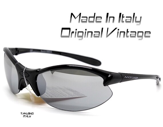 MADE IN ITALY wrap oval semi-rimless sunglasses m… - image 3