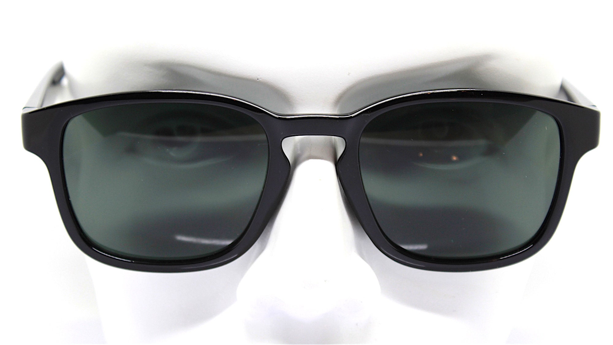 MADE IN ITALY square classic sunglasses man black frame green G15 lens