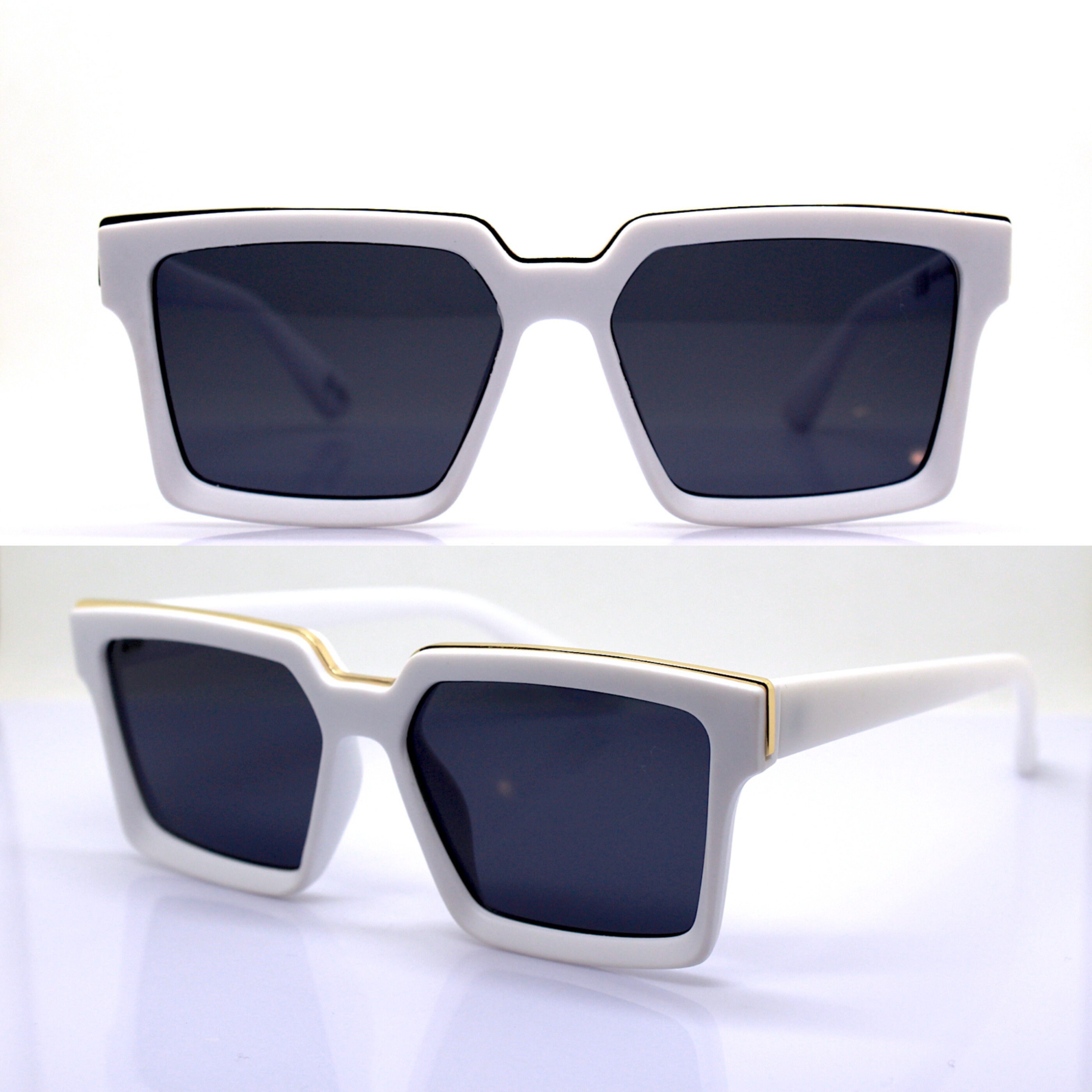 Millionaire Sunglasses Square Women Shades French Fashion Designer Luxury  Sun Glasses For Men Big Black White Glasses Mirror