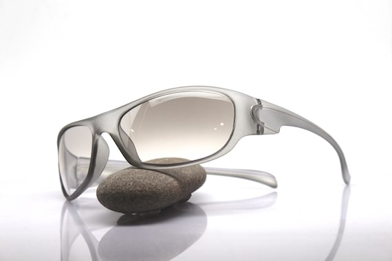 Wrap dynamic oval rectangular Y2k Sunglasses woma… - image 7