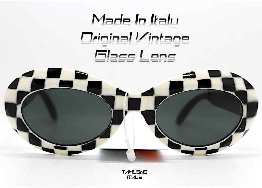 Oversize Hardcore Stile Retrò Vintage Lenti Trasparenti Eye Occhiali - Foto 3