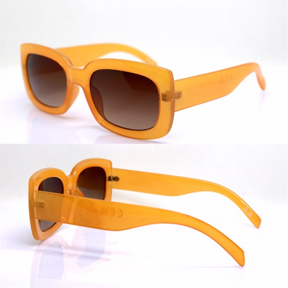 Classic squared rectangular sunglasses woman crys… - image 4