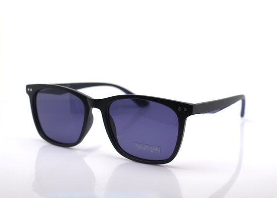 Classic shape square oval sunglasses man dark blu… - image 4