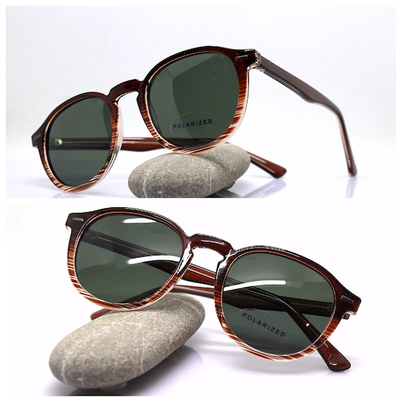 POLARIZED Round oval classic sunglasses man woman… - image 1