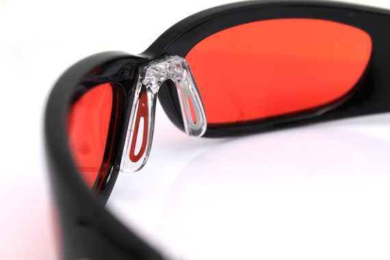 Wrap snug rectangular Sunglasses man woman glossy… - image 6