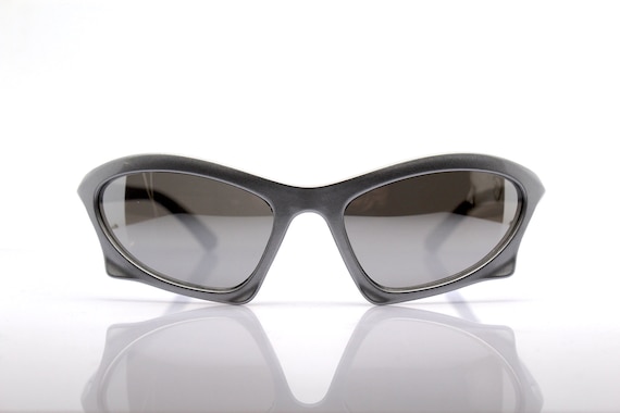 Wrap oval dynamic facet rectangular Sunglasses ma… - image 4