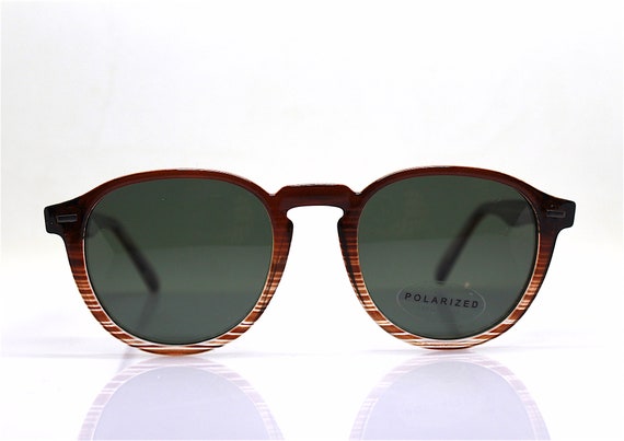 POLARIZED Round oval classic sunglasses man woman… - image 5