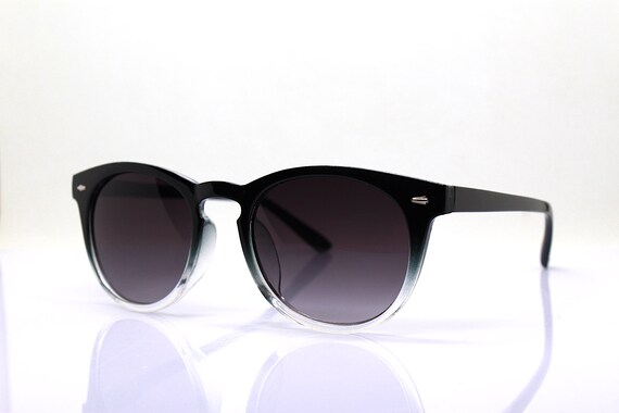 Classic round oval sunglasses man woman black tra… - image 6