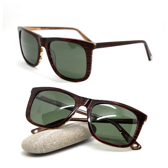 HENKO square rectangular classic sunglasses man t… - image 1