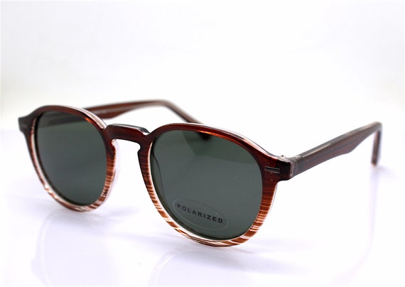 POLARIZED Round oval classic sunglasses man woman… - image 6