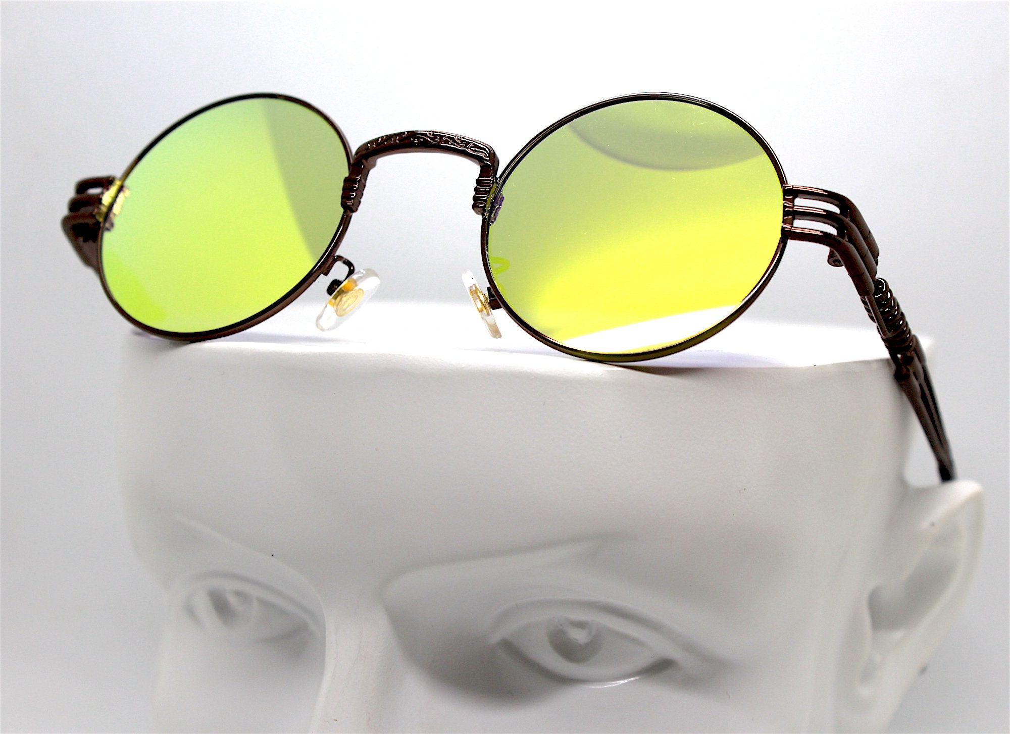 Occhiali Da Sole Polarizzati Rotondi Unisex - Protezione UV400, Montatura In Metallo Vintage - Foto 12